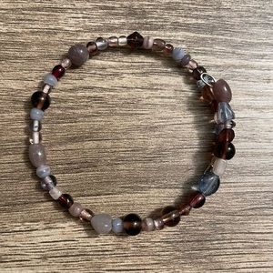 Wire beaded wrap around bracelet